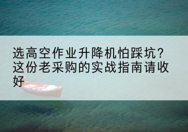 太平高空作业升降机厂家推荐-选高空作业升降机怕踩坑？这份老采购的实战指南请收好